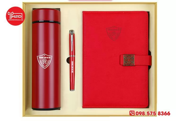 Set sổ da cao cấp, bình nước và bút